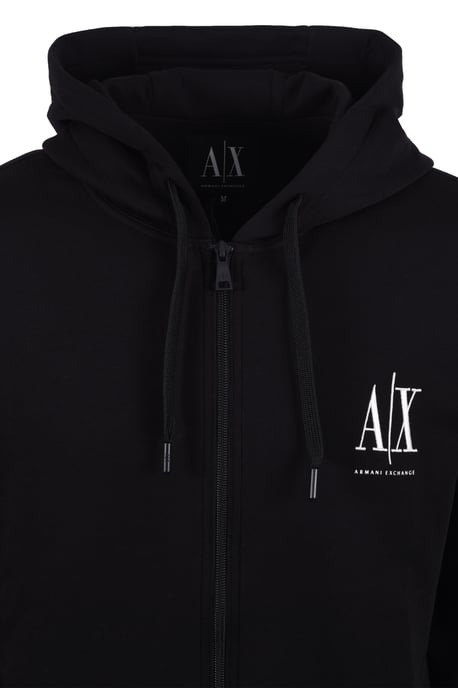Armani Exchange Jersey Volledige Ritssluiting Hoodie Zwart - Image 2