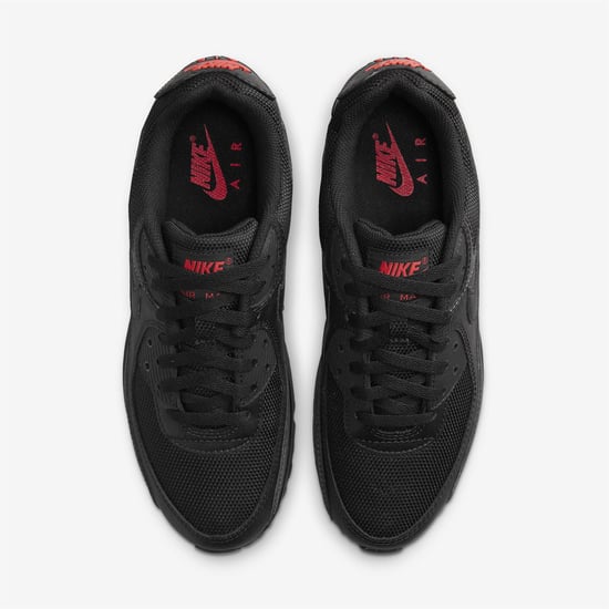 Nike Air Max 90 Heren Sportschoenen in Zwart/Zwart/Licht Crimson - Image 5