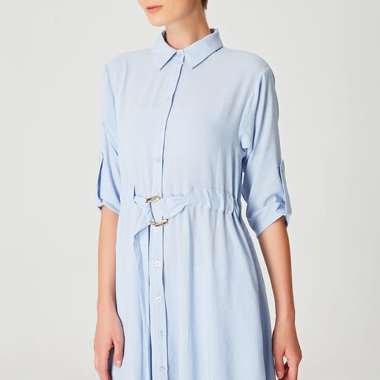 Lange minimalistische shirtjurk - Image 4