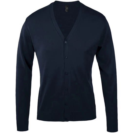 SOLS Heren Gouden Gebreid V Hals Vest (Marine) - Image 1