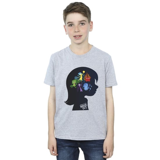 Disney Boys Inside Out Head Silhouette T-Shirt (Sports Grey)