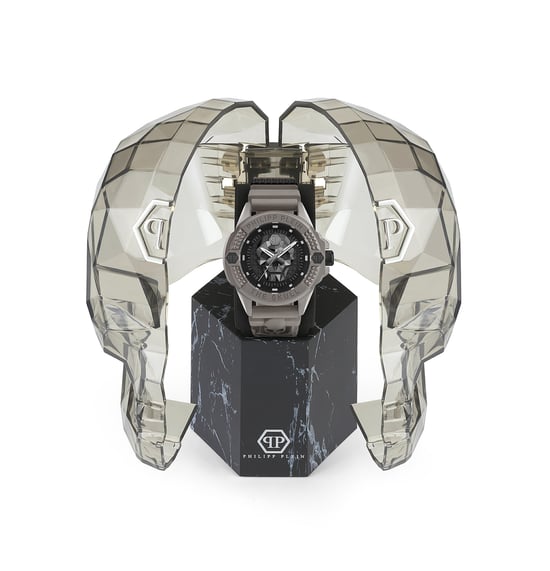 Philipp Plein The $kull Ecoceramic Heren Taupe Horloge PWUBA0323 - Image 4