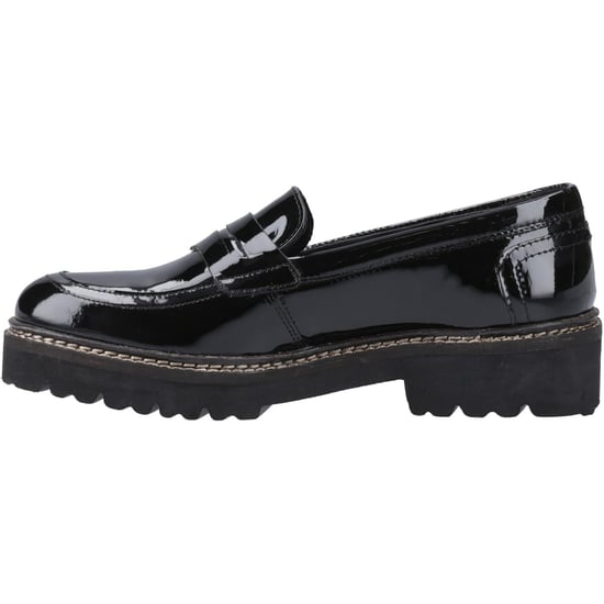 Pod Kenny Leren Vrouwen Zwart Patent Loafers - Image 4