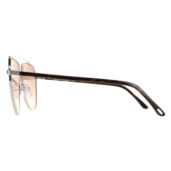 Tom Ford Aviator Womens Silver Havana Brown Silver Gradient Mirror Binx FT0681