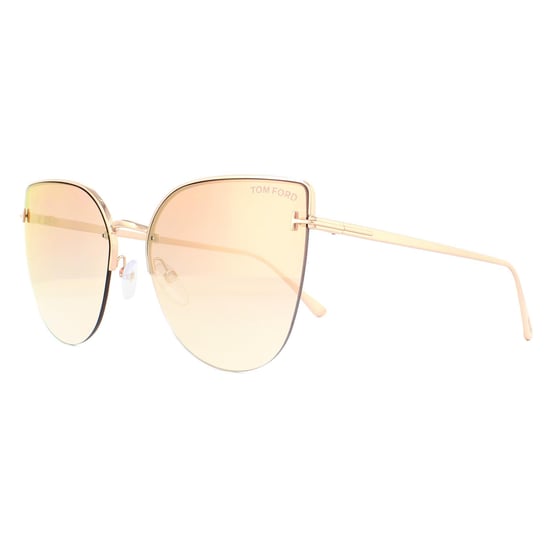 Tom Ford Zonnebril Ingrid-02 FT0652 33Z Goud Roze Paars Verloop Mirror - Image 2
