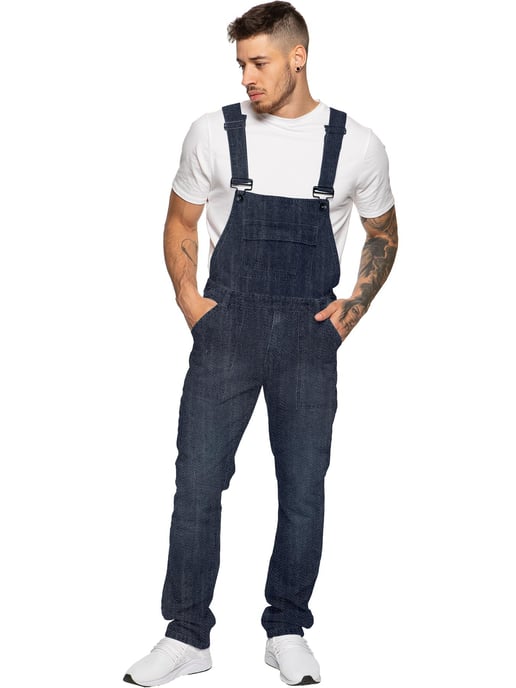 Enzo | Denim Overall tuinbroek voor heren - Donkerblauw - Image 1