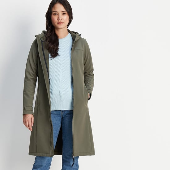 Marina Womens Extra Long Softshell Jacket Khaki