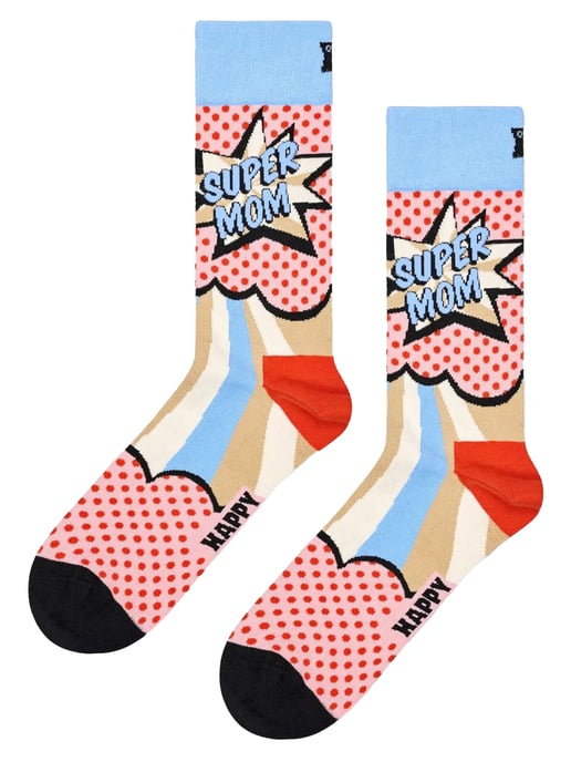 Beste Mama Sokkenen | Blije Sokken | Novelty Super Mama Sokken | Cadeaus voor Mama - Rood - Image 2