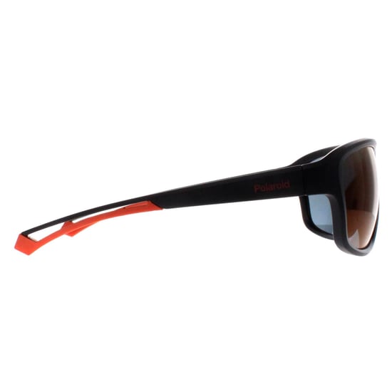 Polaroid Rectangle Unisex Black Orange Red Mirror Polarized High Contrast PLD 7049/S