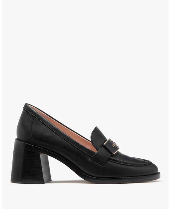 Quinn Smooth Leather Heeled Loafer