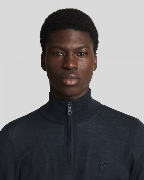 Lyle & Scott Tonale Adelaar Merino Heren Half-Pullover - Image 2