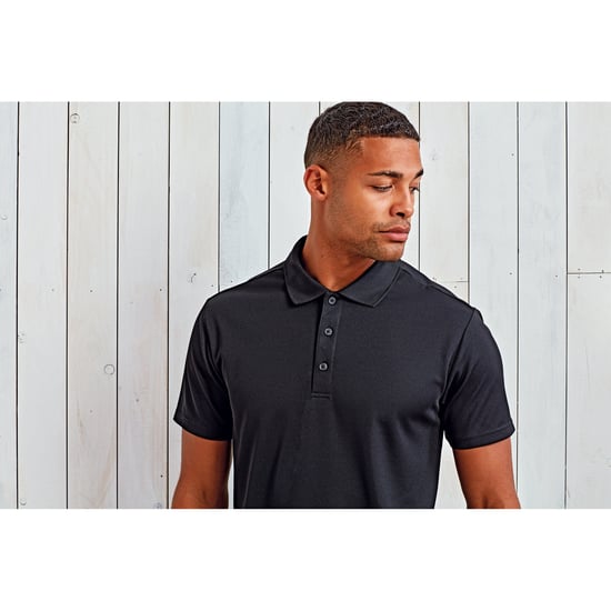 Premier Heren Duurzaam Poloshirt (Zwart) - Image 2