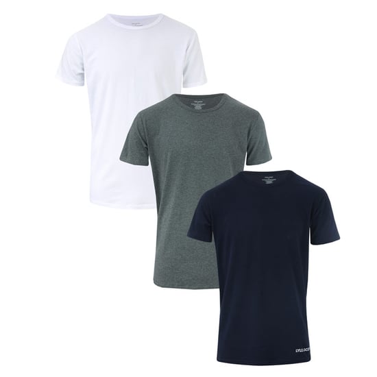 Heren Lyle And Scott Ellijah 3 Pack Lounge T-Shirts in Zwart Grijs - Image 3