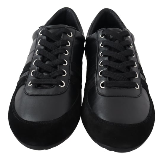 Dolce & Gabbana Heren Zwarte Logo Leren Casual Sneakers Schoenen - Image 5