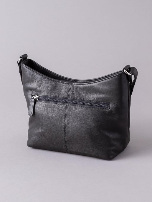 Fornside Small Leather Cross Body Bag in Black