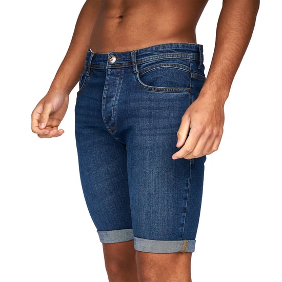 Crosshatch Heren Tadcaster Denim Shorts (Tussentijdse wasbeurt) - Image 1