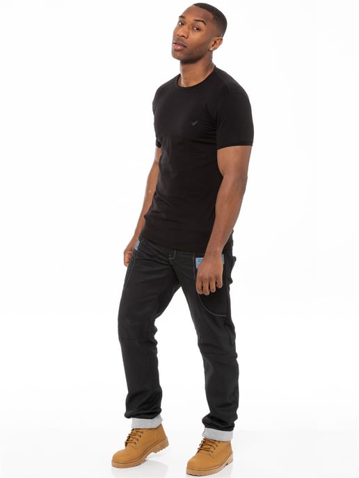Enzo | Heren Denim Jogger Jeans - Zwart/Blauw - Image 5