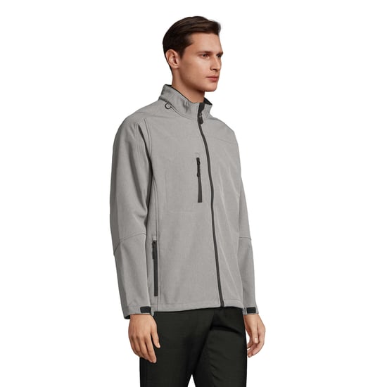 SOLS Heren Relax Soft Shell Jas (Grijze Melange) - Image 3