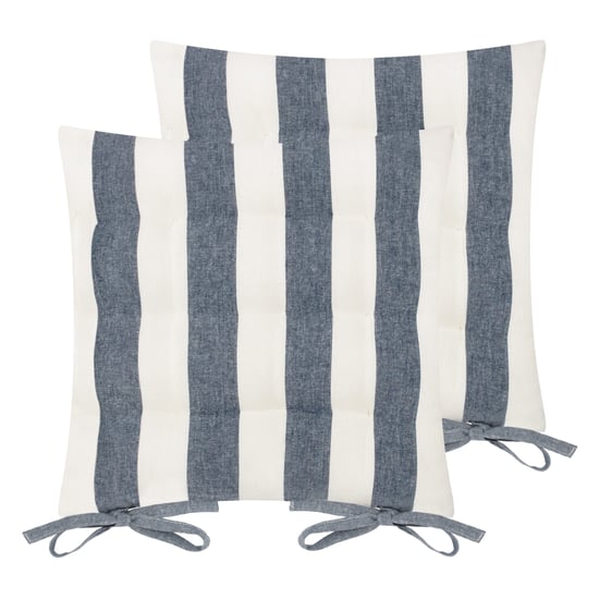 Yard Hayle Gestreepte Katoenen 2-Pack Stoelkussens - Image 1