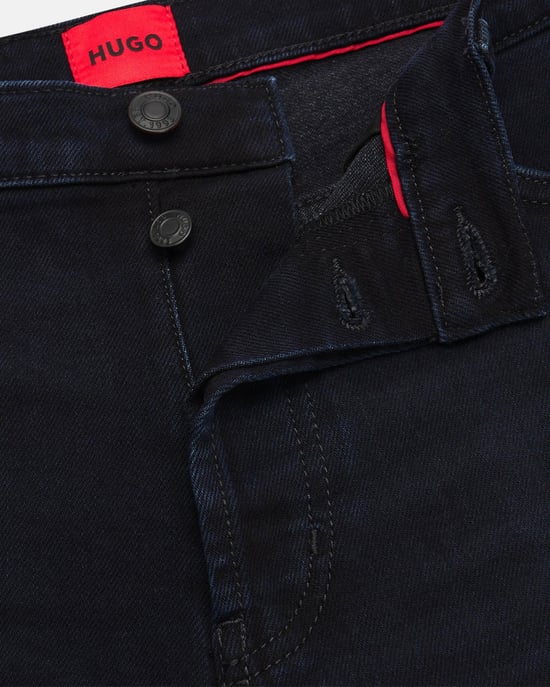 Men's Boss Tapered-Fit Jeans in Dark Blue - Image 2