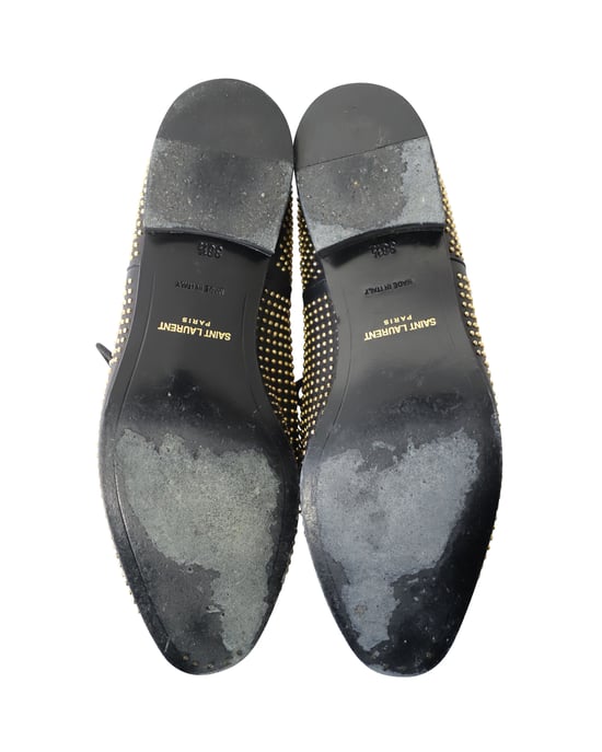 Saint Laurent Geklede Oxfords met Studs in Zwart Leer - Image 5
