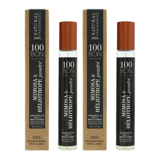 100 Bon Mimosa & Heliotrope Poudre Refillable Eau De Parfum 15ml x 2
