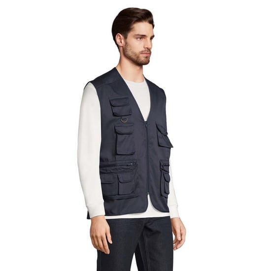 SOLS Heren Reporter Body Warmer (Marine) - Image 3