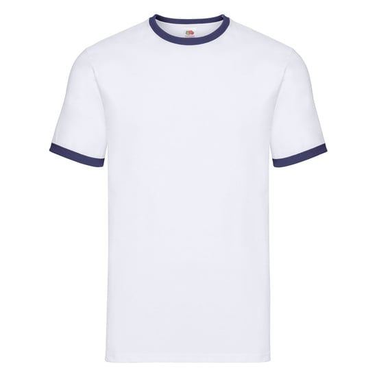Fruit of the Loom Unisex Ringer T-shirt voor volwassenen (Wit/Zwaar) - Image 1