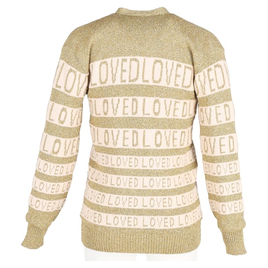 Gucci Loved Oversized Lurex Cardigan in Gouden Wol - Image 6