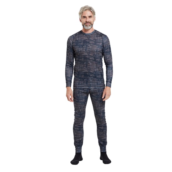 Mountain Warehouse Heren Talus Bedrukte Thermo Top met Lange Mouwen (Zwart) - Image 5