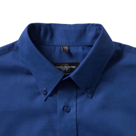 Russell Collectie Heren Lange Mouw Easy Care Oxford Shirt (Helder Koninklijk) - Image 4