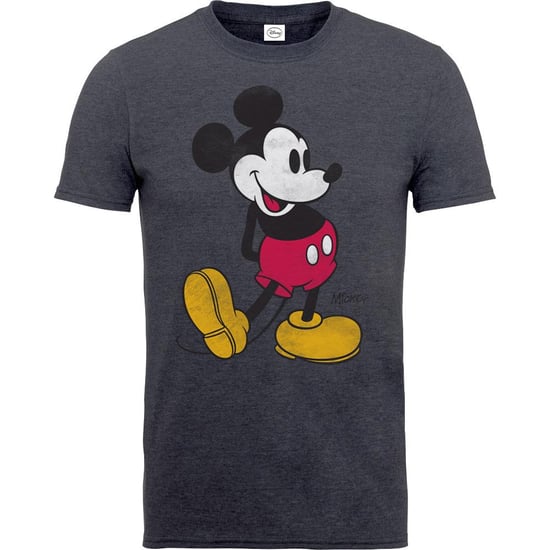 Disney Unisex Adult Mickey Mouse Vintage T-Shirt (Charcoal Grey)