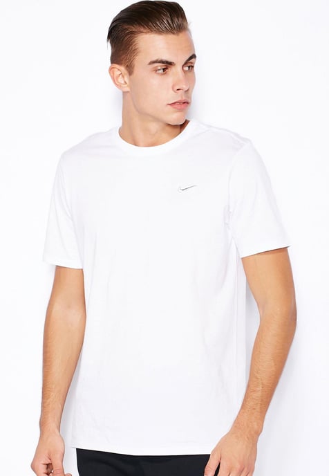 Nike heren T-shirt met geborduurde Swoosh wit - Image 1