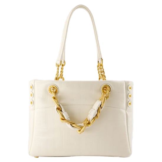 1945 Small Shopper Bag - Balmain - Leather - Beige