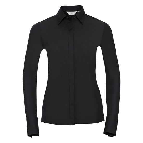 Russell Collection Dames/Dames Ultimate Stretch Slim Shirt met Lange Mouwen (Zwart) - Image 1