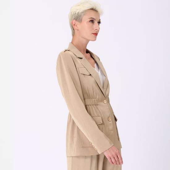 Safari blazer met gather taille - Image 2