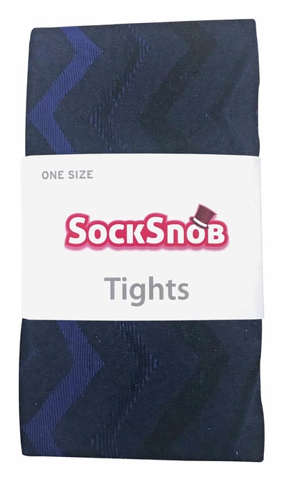 Sock Snob Dames80 denier ondoorzichtig patroon panty's - Blauw Weven - Image 2