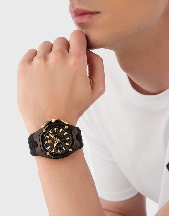 Philipp Plein Octagon Heren Horloge Zwart PWTBA0323 - Image 3