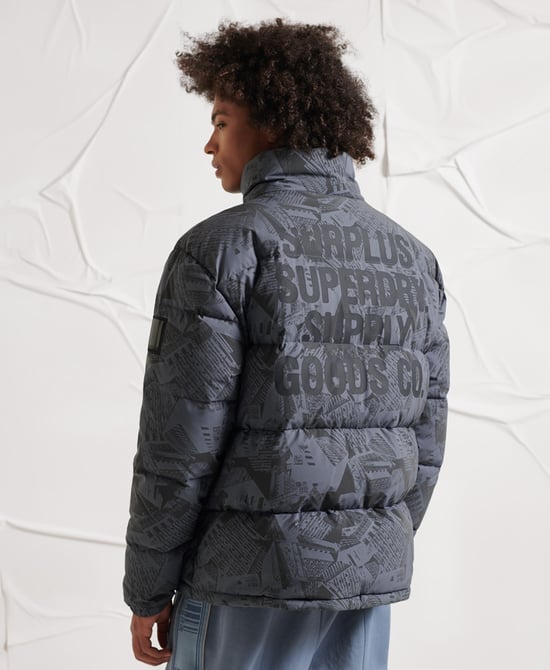 Superdry Mens Surplus Reflective Down Puffer Jacket