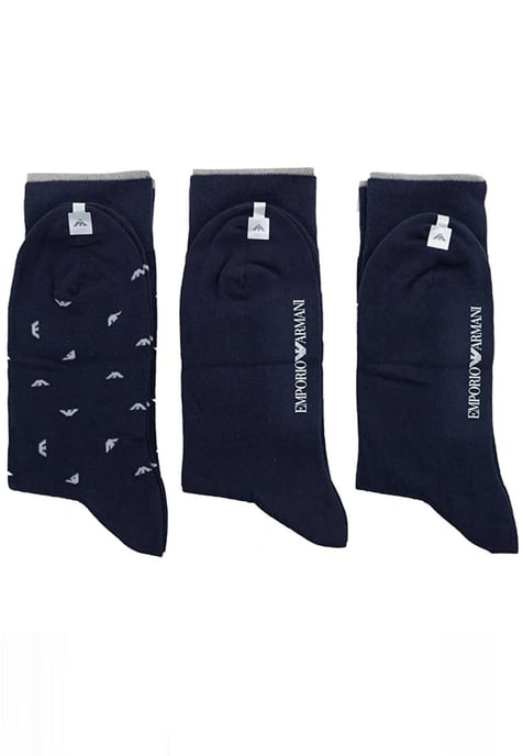 Emporio Armani Heren 3 paar sokken Gift Set in Navy - Image 2