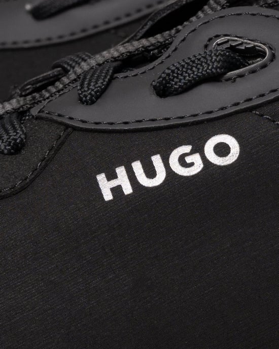 Men's Hugo Kane Runner Trainers in Black - Image 3