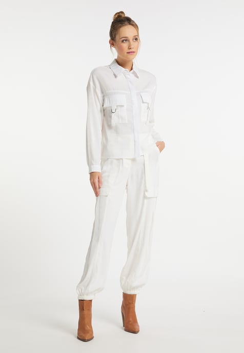 Dreimaster Blouse Dames wit - Image 1