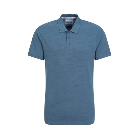 Mountain Warehouse Heren Dawnay Textured Pique Poloshirt (Blauw) - Image 1