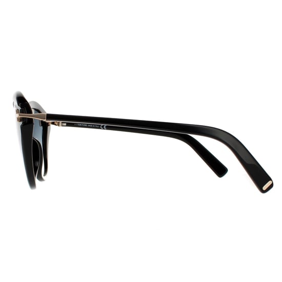 Tom Ford zonnebril Leigh FT0850 01B Shiny Black Smoke Gradiënt - Image 3