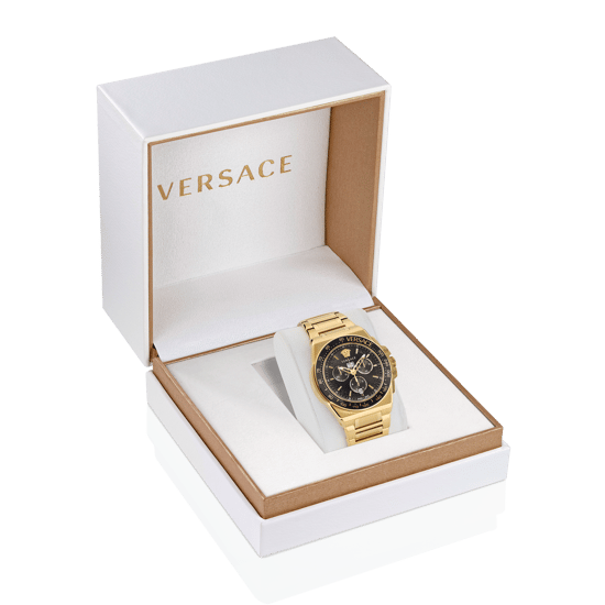 Versace Greca Extreme Chrono Men's Gold Watch VE7H00623