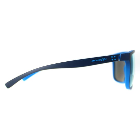 Arnette Rectangle Unisex Matte Top Navy On Light Blue Dark Grey Mirror Water Polarized Stripe AN4251