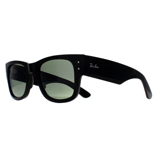 Ray-Ban Vierkant Unisex Gepolijst Zwart Groen Gepolariseerd RB0840S Mega Wayfarer - Image 2