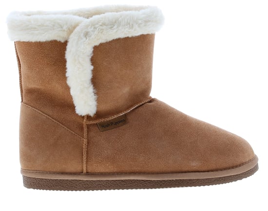 Hush Puppies Womens Slippers Booties Ashleigh Leather Slip On tan