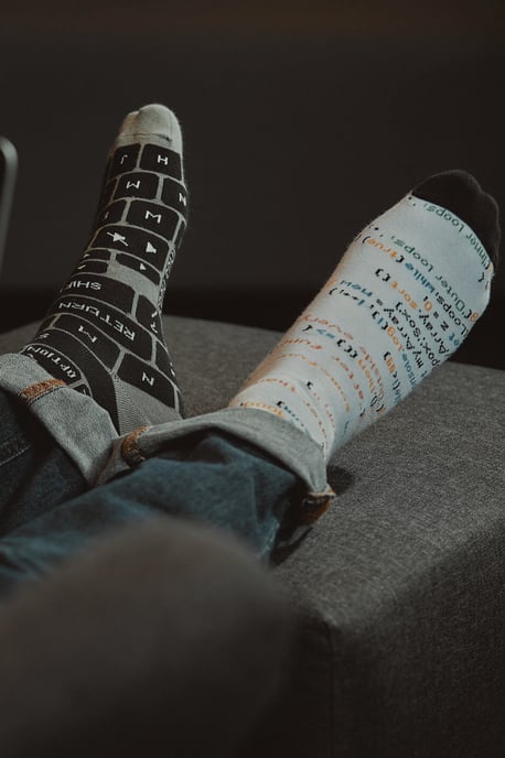 SPOX SOX - Unisex Grappige Crewsokken voor IT Ontwikkelaars, Mismatched Sokken - Het Ontwikkelaar - Image 2
