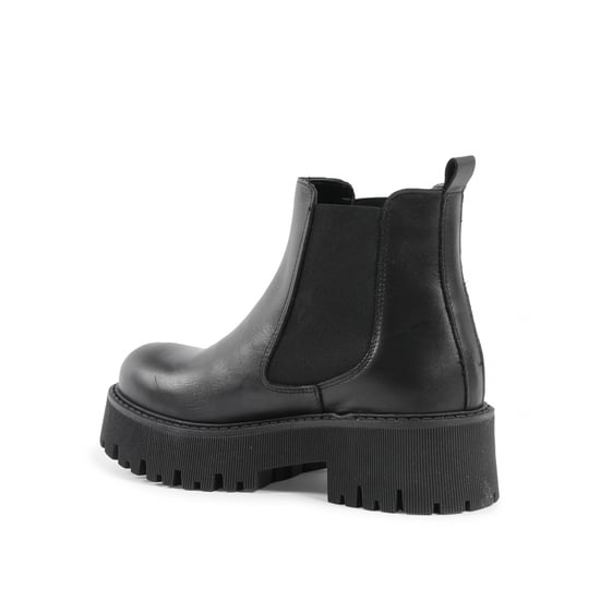 19V69 Italia Womens Short Boot Black 600-V VITELLO NERO